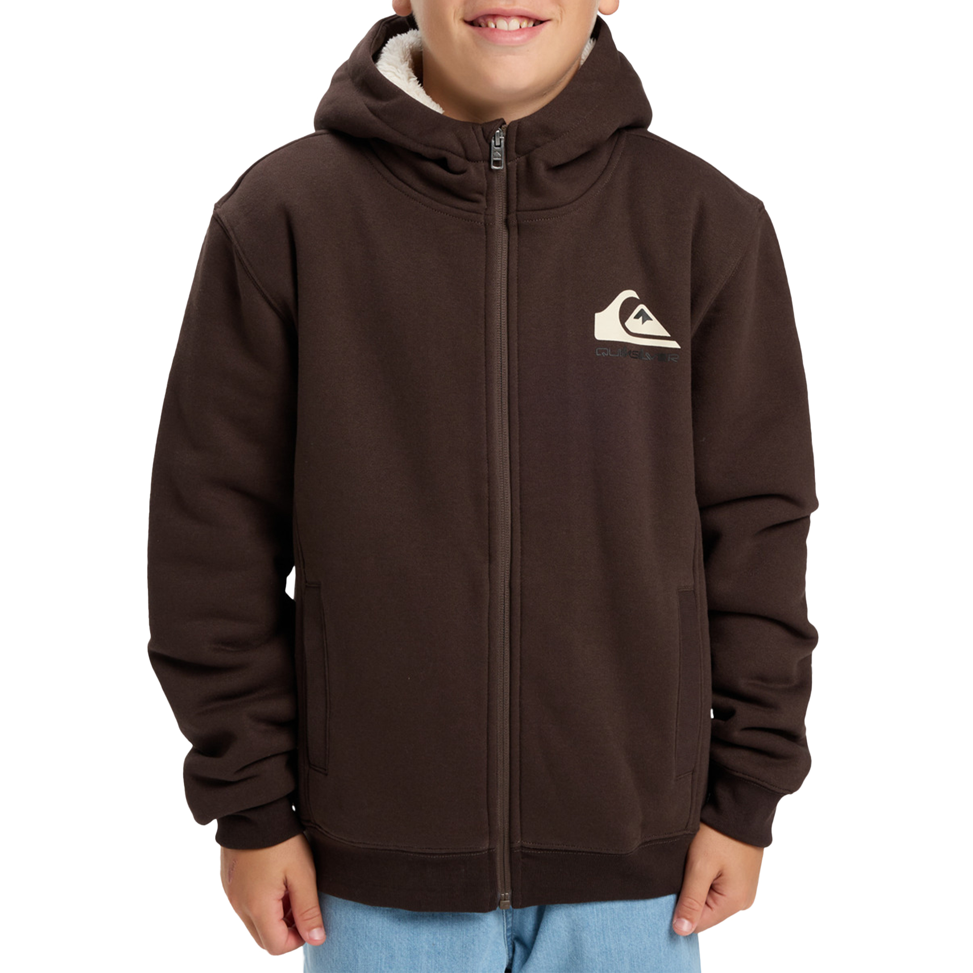 Quiksilver Casaco Fleece Sherpa Yth Chocolate Brown