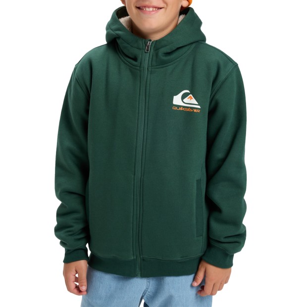 Quiksilver Casaco Fleece Sherpa Yth Trekking Green