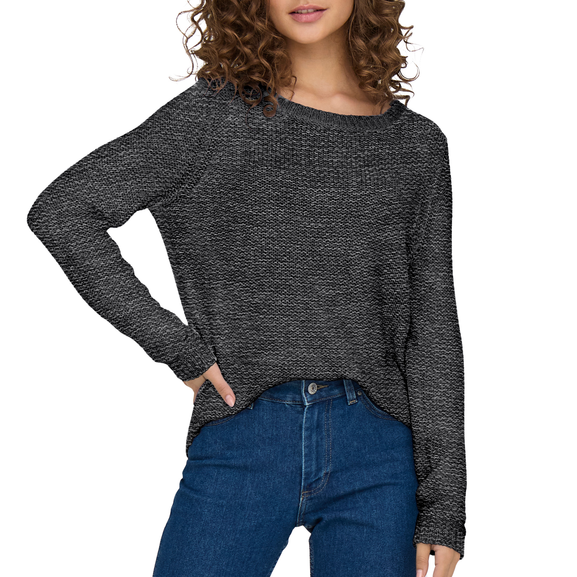 Only  Camisola Geena Xo Dark Grey Melange