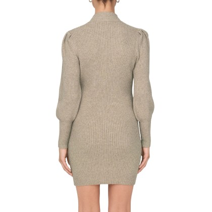 Only Camisola Katia L/S Highneck Knt White Melange