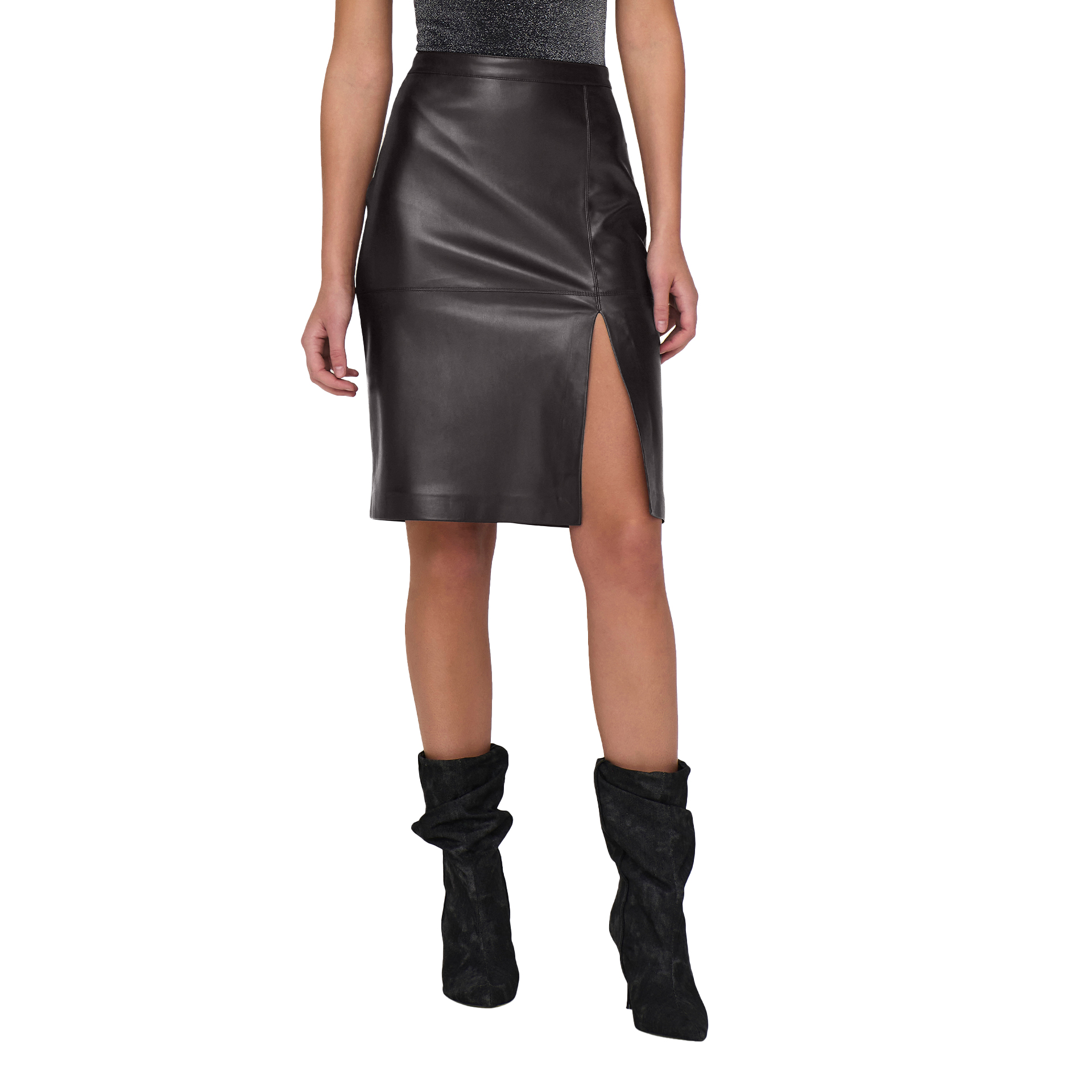 Only Saia Oline Faux Leather Otw Chocolate Torte