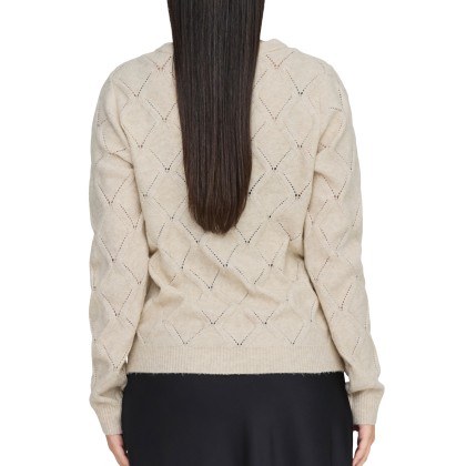 Only  Camisola Liana Life  Pearl O-Neck Knt Pumice S