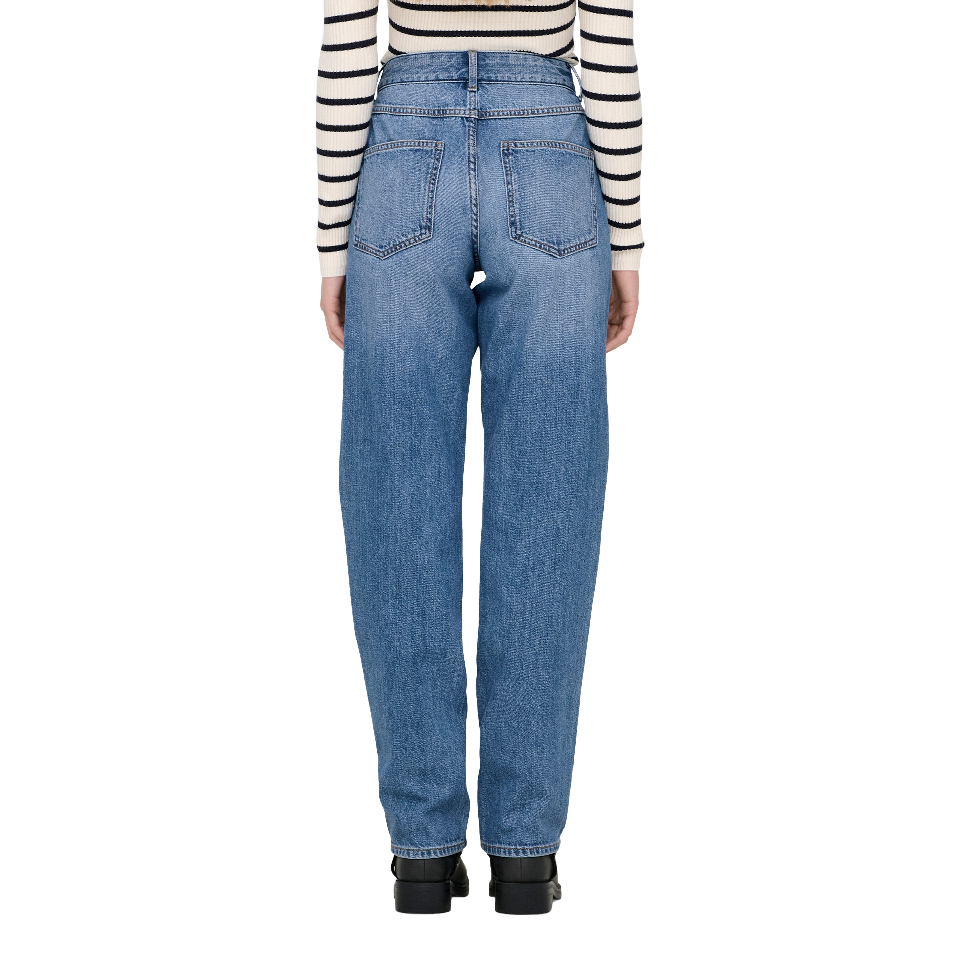 Only Onllumi Mw Mom Straight Dnm Pim920 Noos Medium Blue Denim