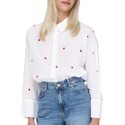 Only Onlnew Lina Grace Ls Emb Shirt Noos Wvn