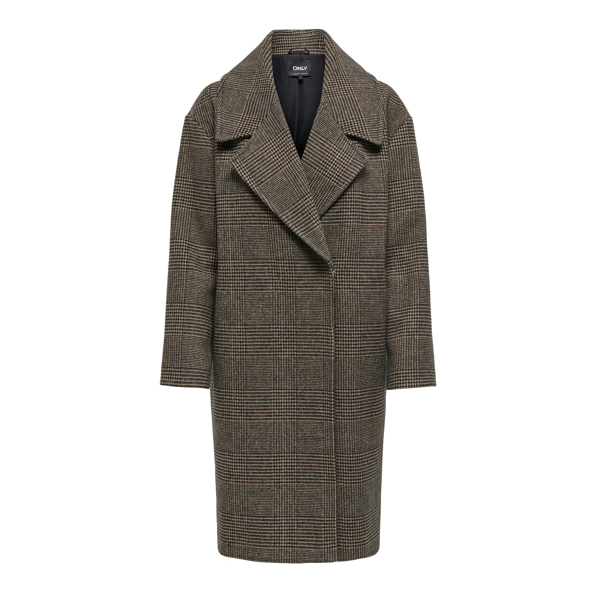 Only  Casaco Madison Life Check Otw Ug Seal Brown Chec