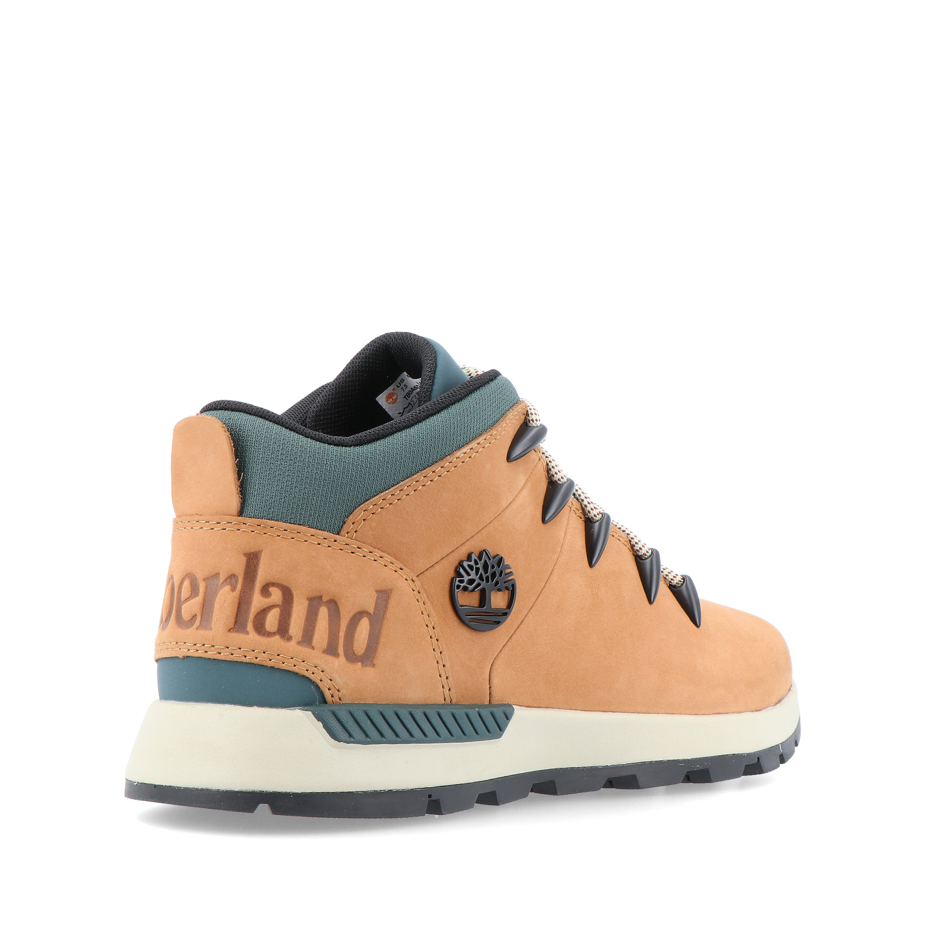 Timberland Sprint Trekker Mid Lace Up Sneaker Md Brown Nubuck W Green