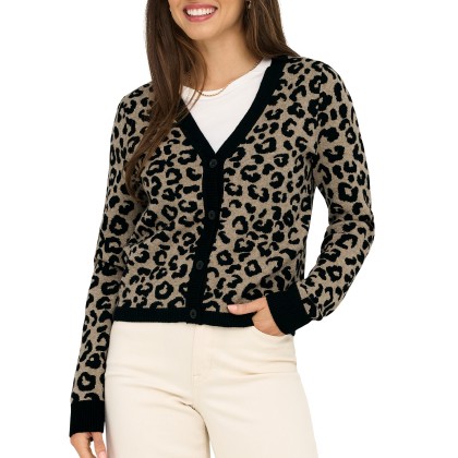 Only  Casaco Leo  V-Neck Knt  Black W. Trennch Coat