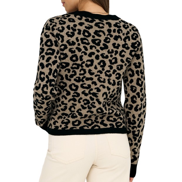 Only  Casaco Leo  V-Neck Knt  Black W. Trennch Coat