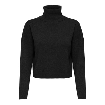 Only  Camisola Ama Life  Rib Rollneck Knt Black