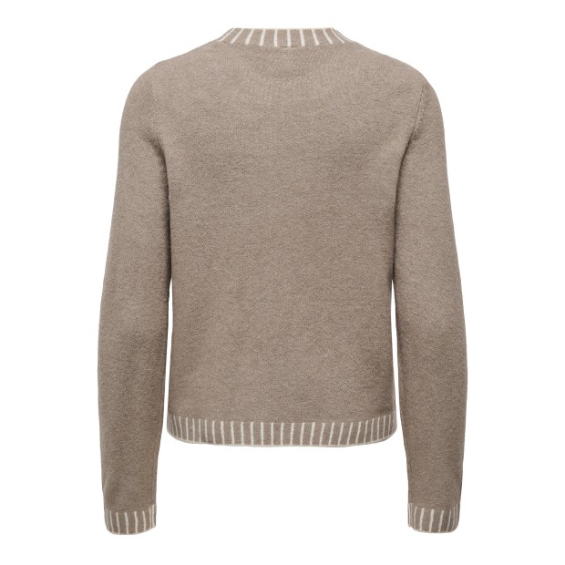Only Camisola Fina Stitch O-Neck Knt Fung