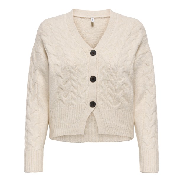 Only  Casaco Rio Life  Cable Cardigan Knt Whitecap Gray