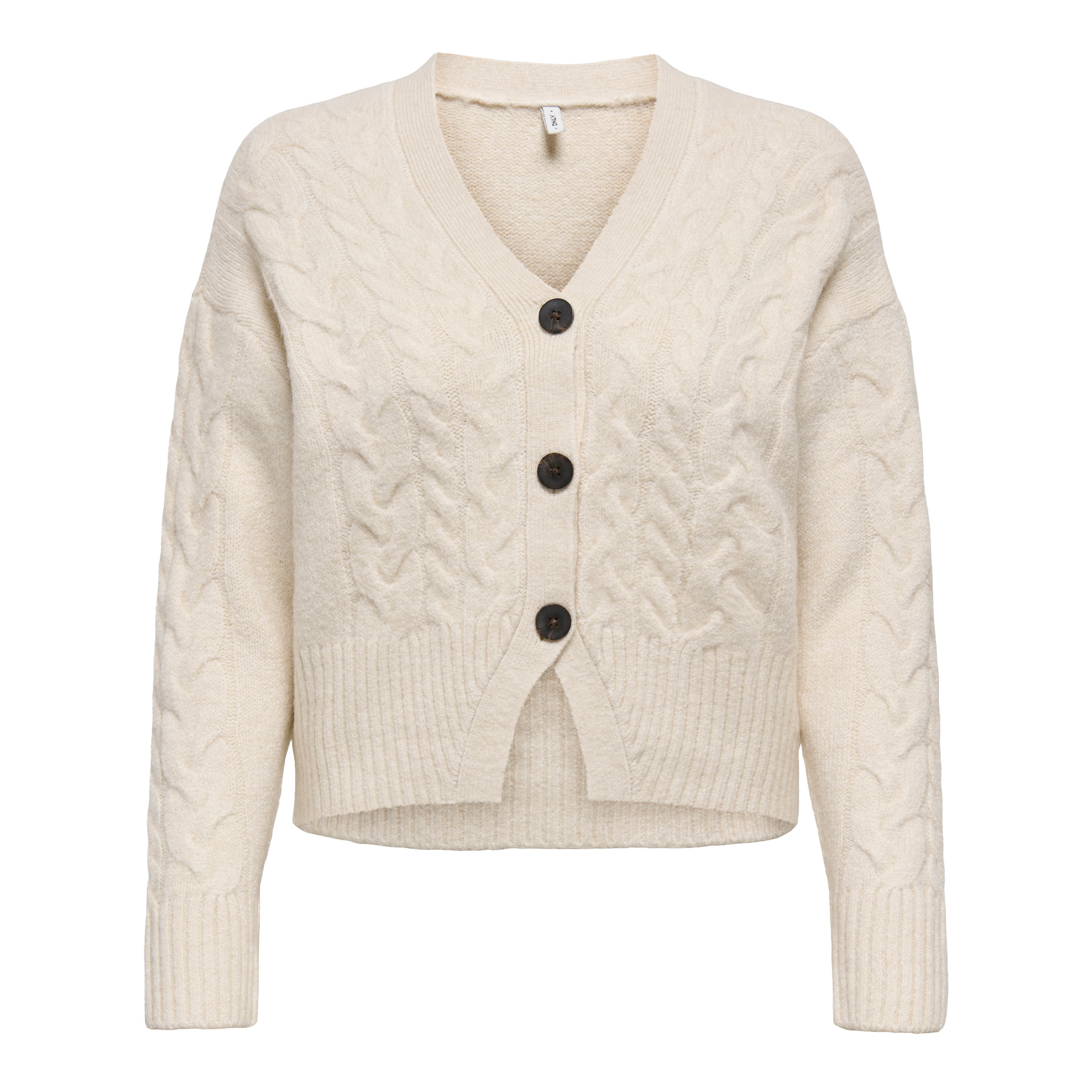 Only Casaco Rio Life Cable Cardigan Knt Whitecap Gray