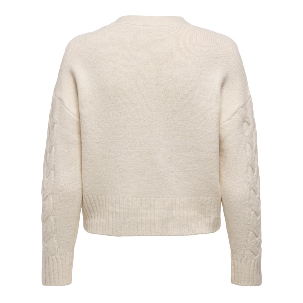 Only  Casaco Rio Life  Cable Cardigan Knt Whitecap Gray