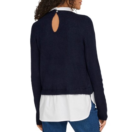 Only  Camisola Dolly  Woven Mix Pearl Pull Knt Night