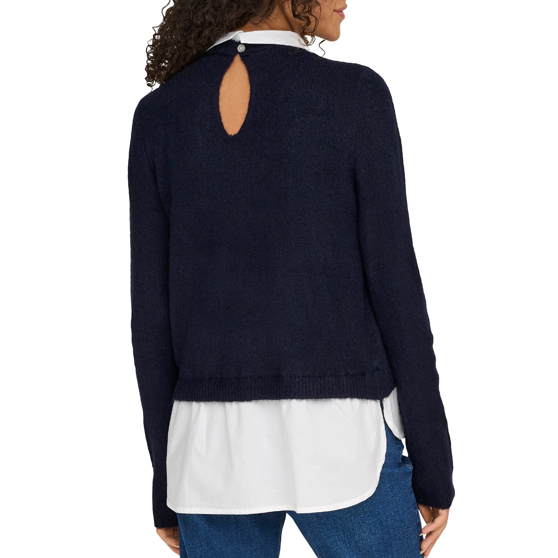 Only Camisola Dolly Woven Mix Pearl Pull Knt Night