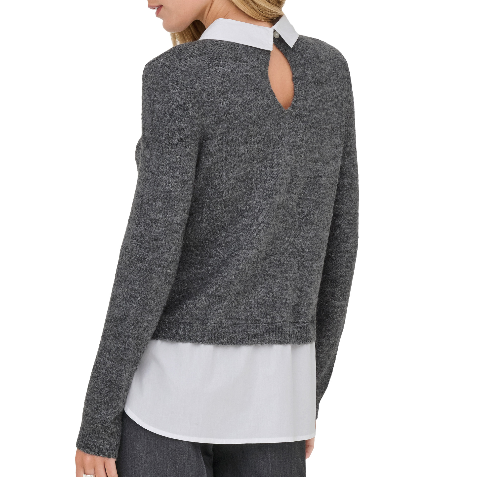 Only Camisola Dolly Woven Mix Pearl Pull Knt Mediu