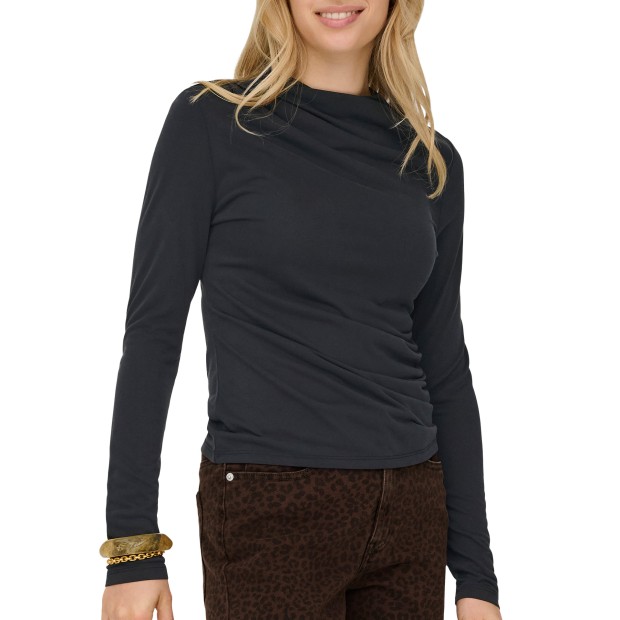 Only  Top Free Life  Drape Jrs Black