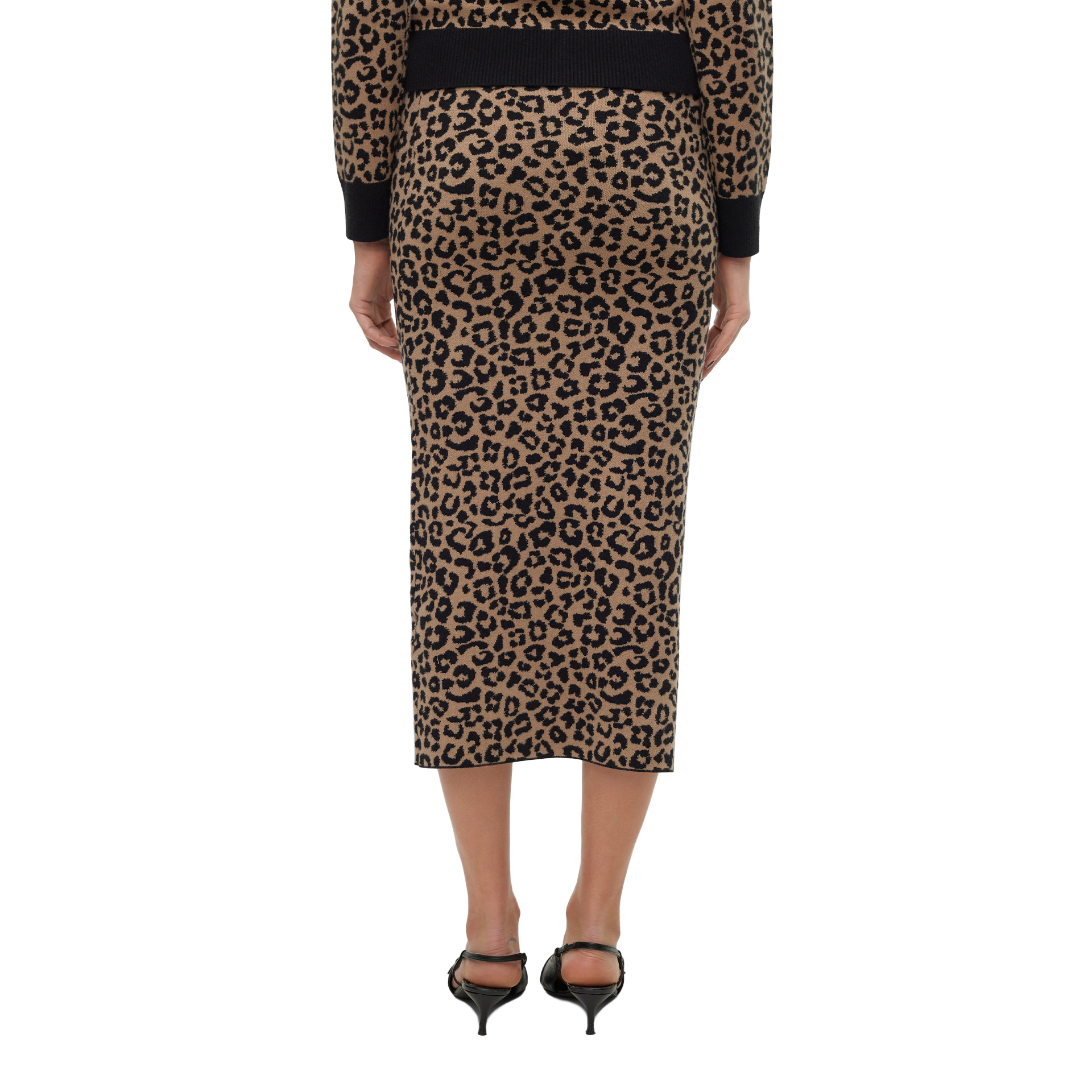 Vero Moda  Saia Aria Art Nw Pencil Rep Black W. Silver Min