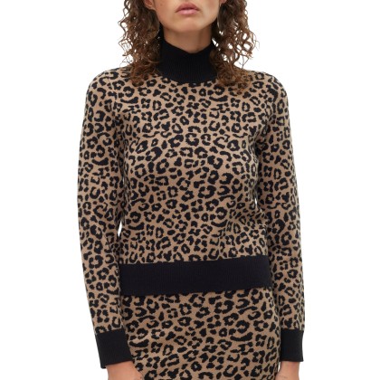 Vero Moda  Camisola Aria Art High-Neck Ga Black W. Silv