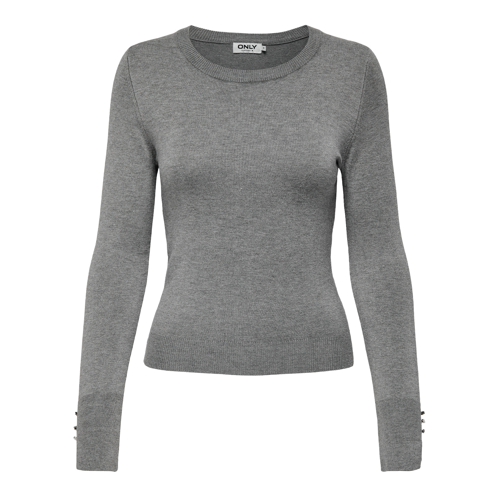 Only Camisola Venice Life Button Light Gre