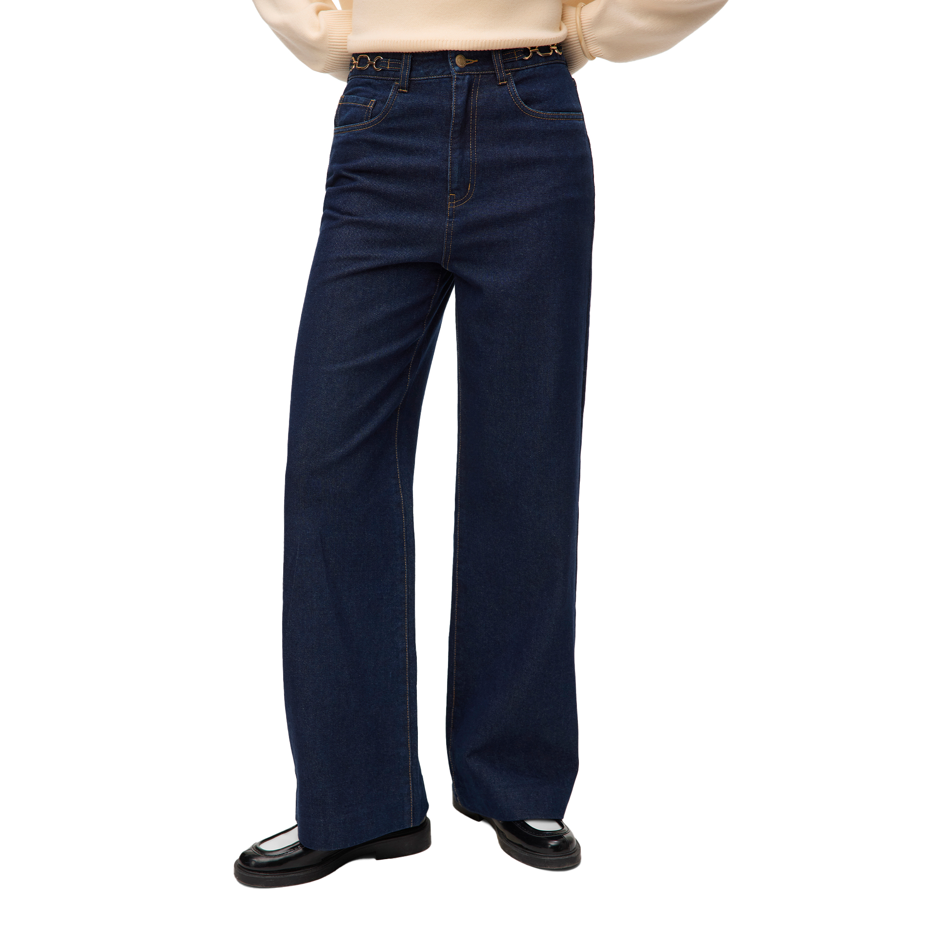 Vero Moda  Calça Kathy Hr Si330 Dark Blue Denim