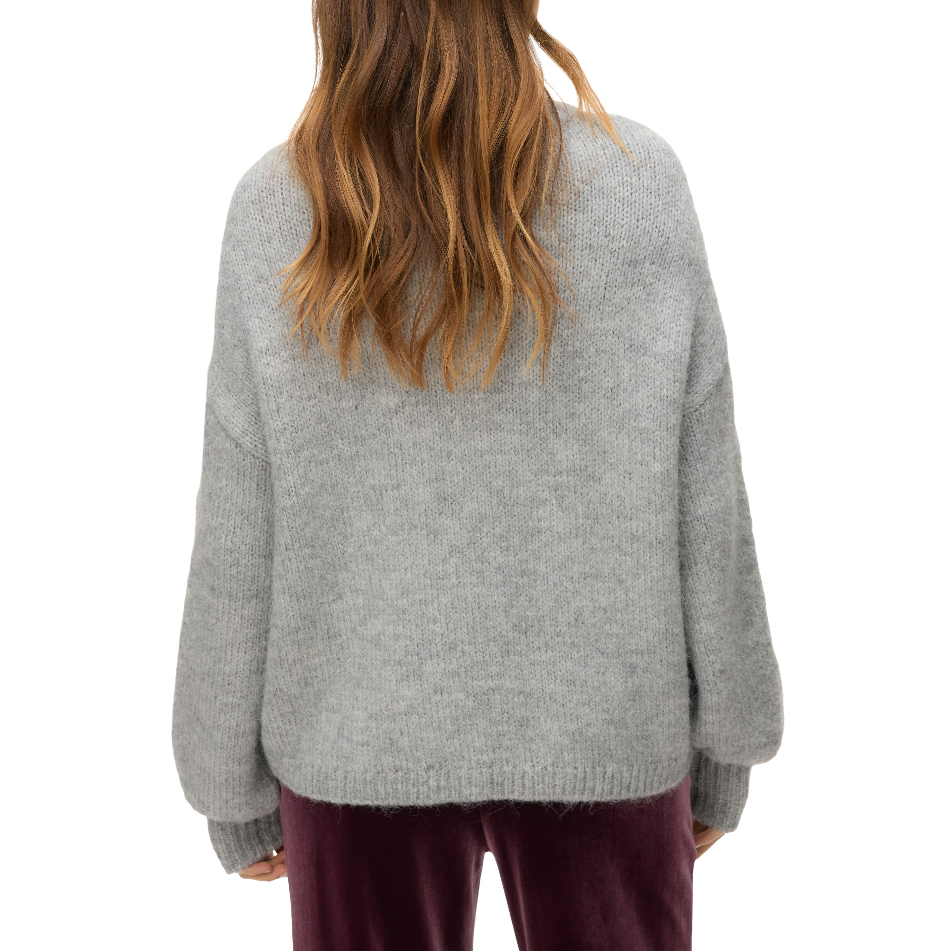 Vero Moda  Camisola Ilina O-Neck Handstitch Light Grey