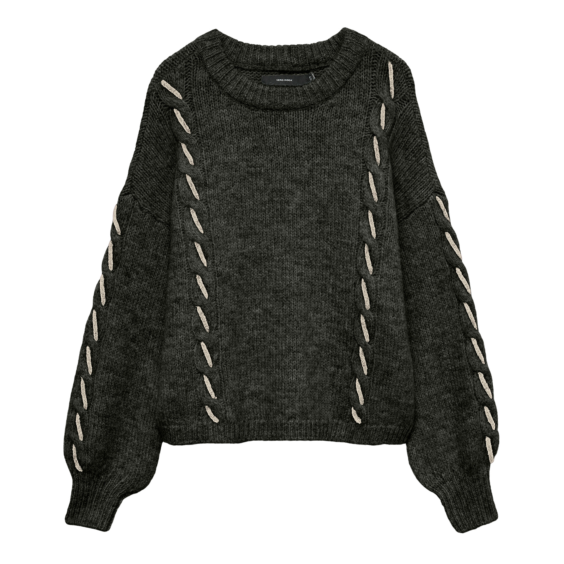 Vero Moda Camisola Ilina O-Neck Handstitch Peat W. Bir