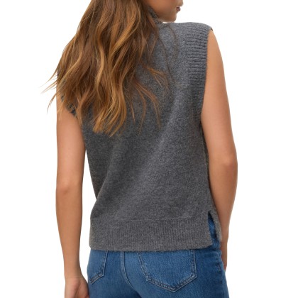 Vero Moda Camisola Vmwow Sl Vest Medium Grey Melange