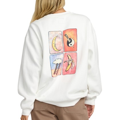 Rvca Sweat Basica Spanky Loteria Vintage White
