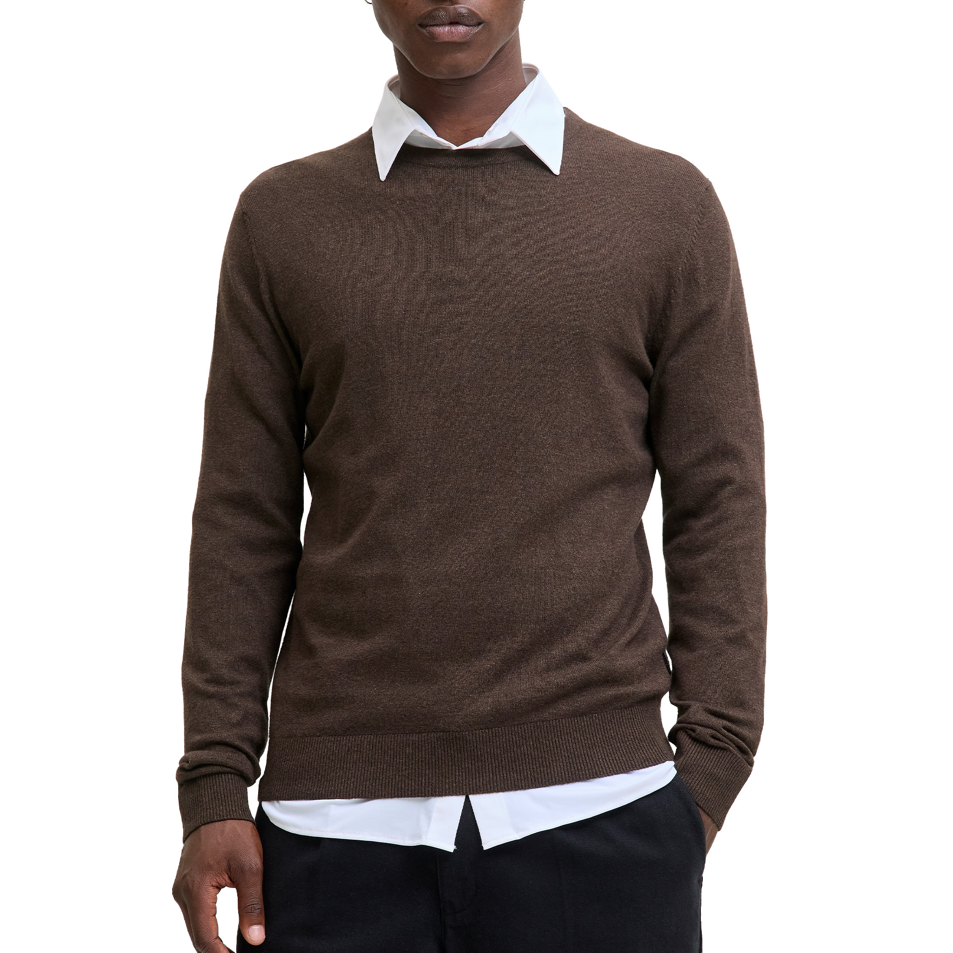 Jack & Jones Camisola Jjeemil Knit Crew Neck Mulch Twist