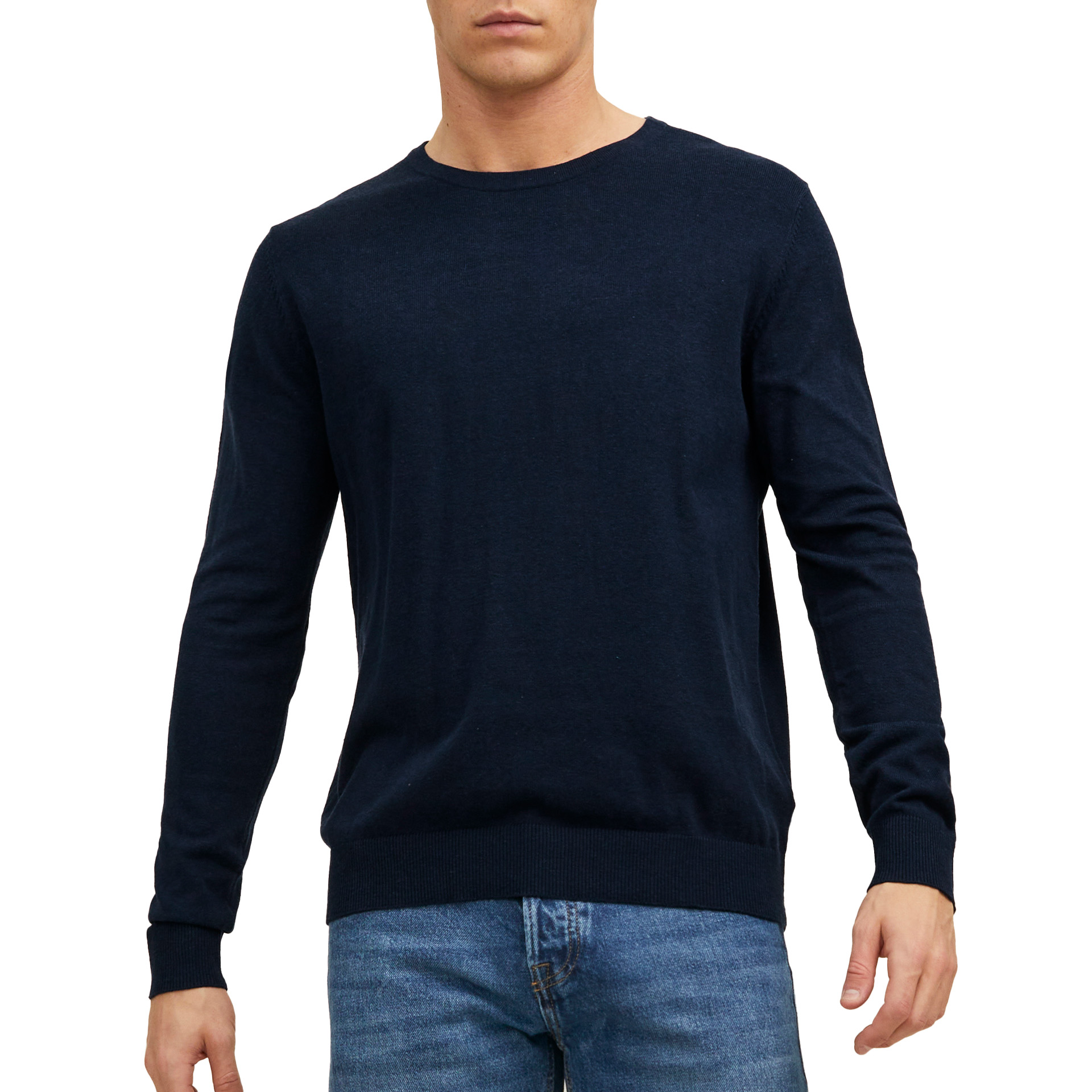 Jack & Jones Camisola Jjeemil Knit Crew Neck Navy Blazer