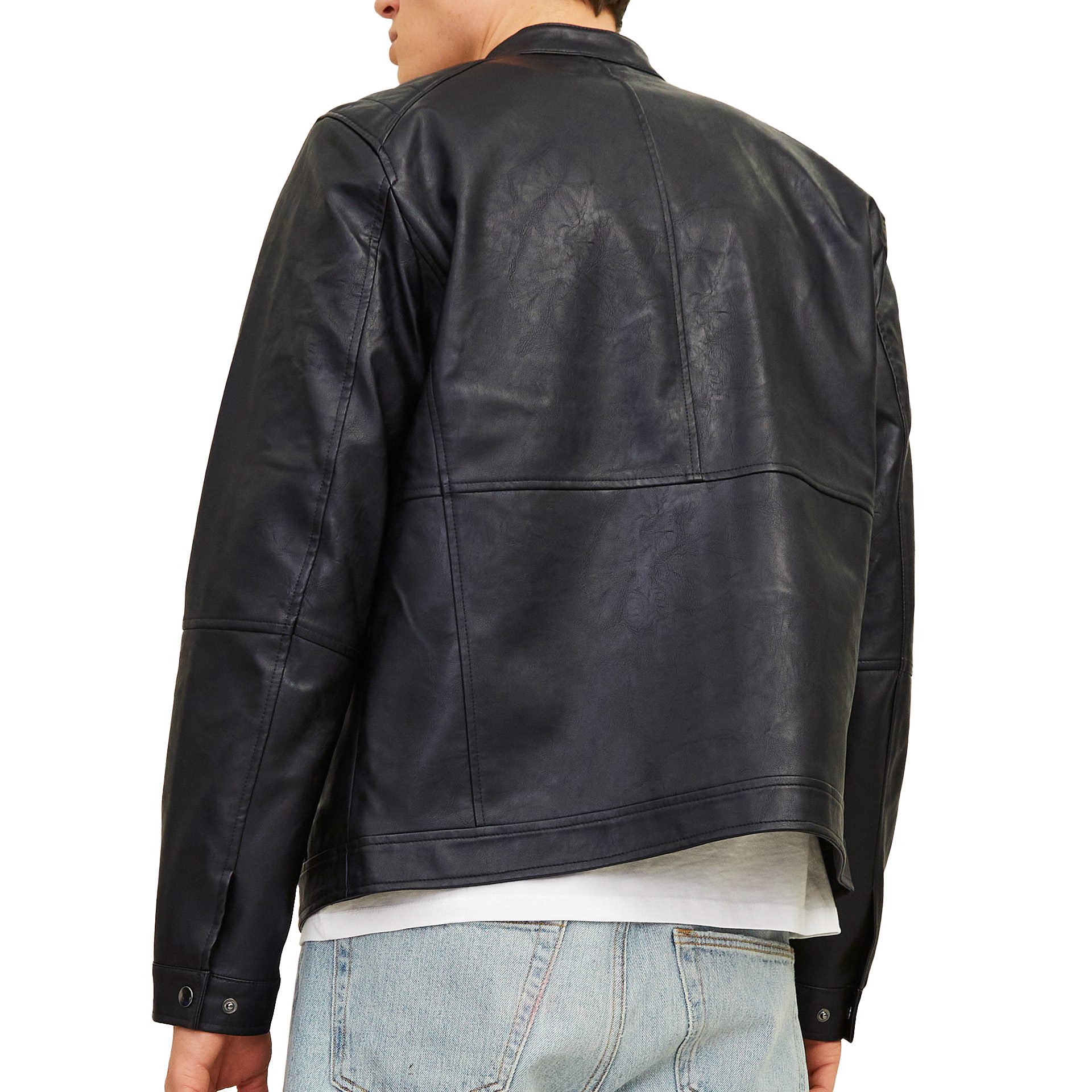 Jack & Jones Casaco Jjedylan Pu Biker Black