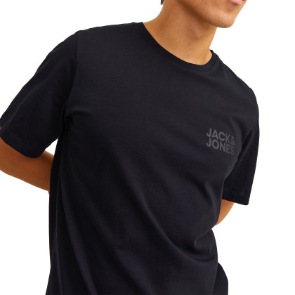 Jack & Jones T-shirt Jjecorp Logo O-neck Black Small Print/black