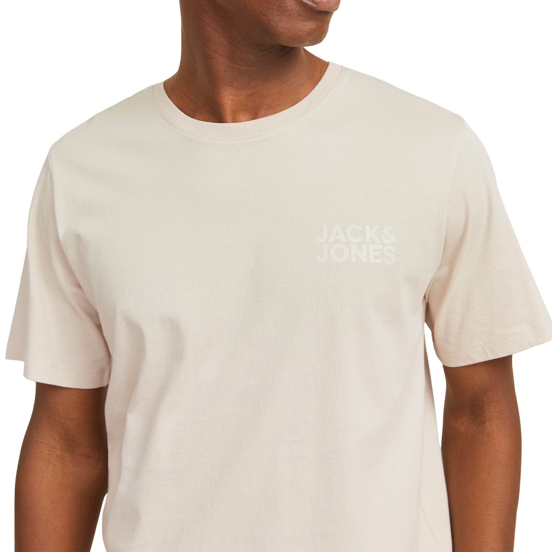 Jack & Jones T-shirt Corp Logo O-neck Moonbeam Small Print/moonbeam