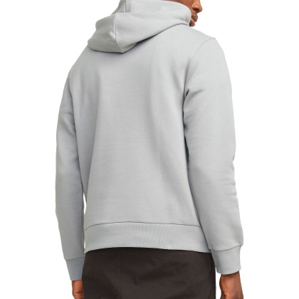 Jack & Jones Sweat Jjecorp Logo Hood Ultimate Grey Small Print
