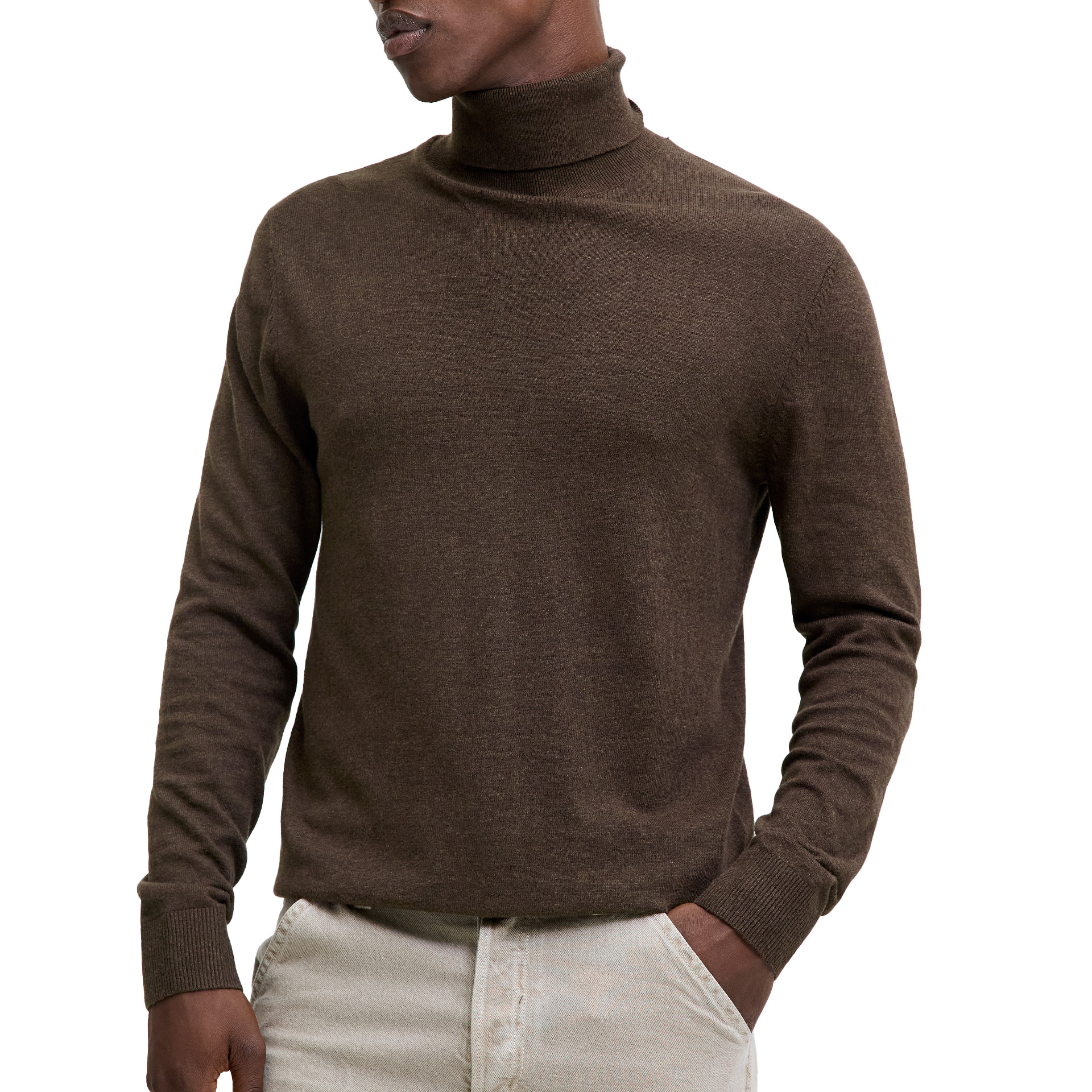 Jack & Jones Camisola Jjeemil Knit Roll Neck Mulch Twist