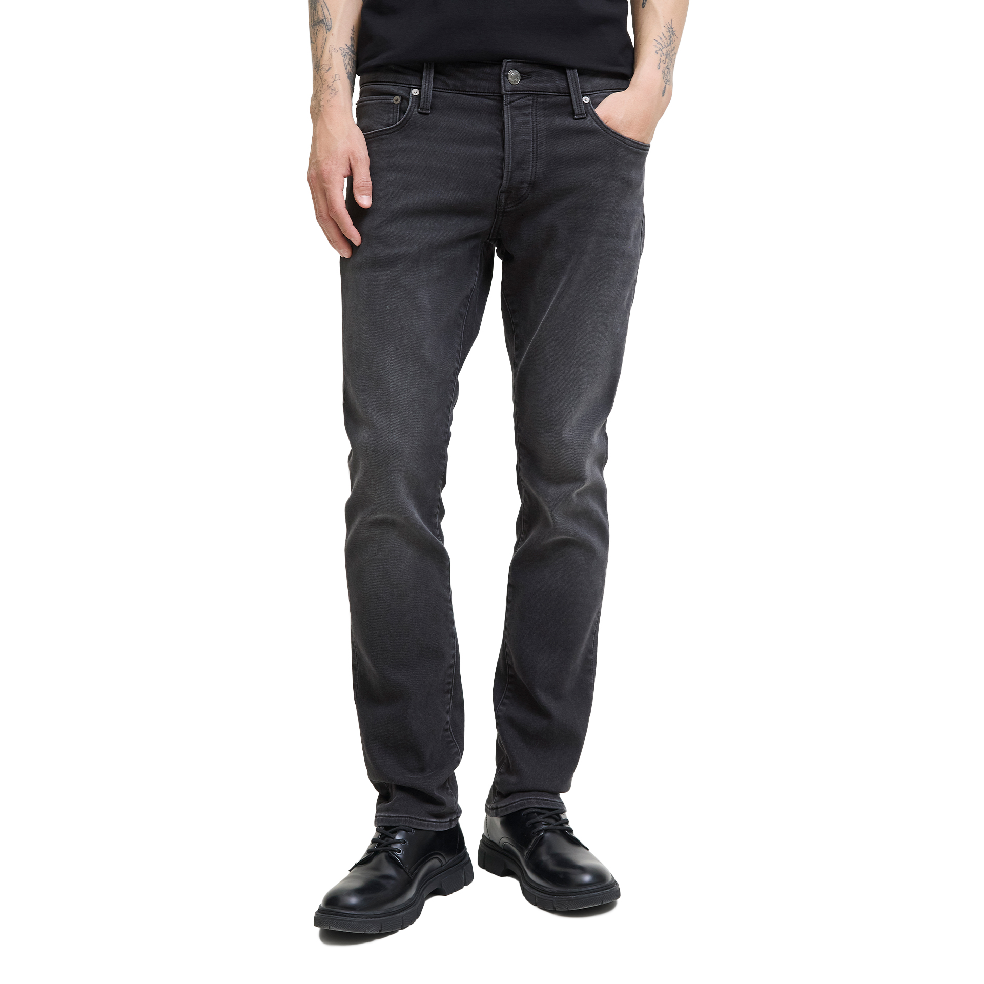 Jack & Jones Calça Jjimike Fox  I.k Sq 426 Black Denim