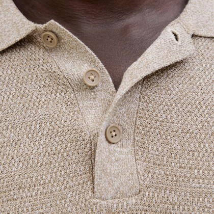 Jack & Jones Polo Jjegeorge Knit Sn Coriander W. White