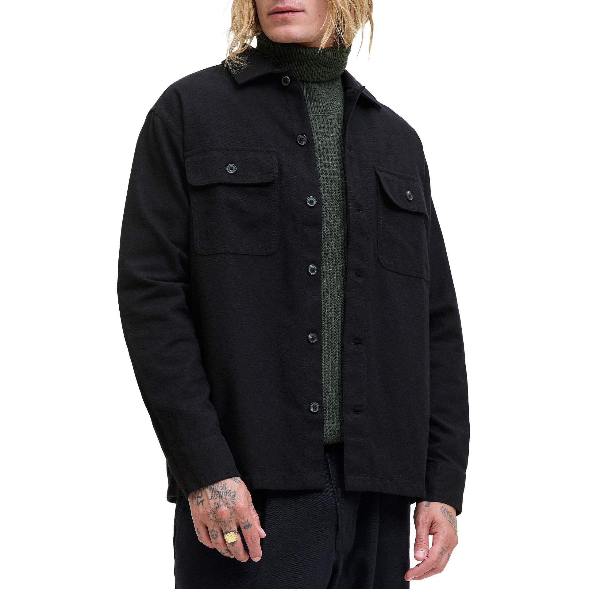 Jack & Jones Camisa Jjecharge Overshirt Ls Black