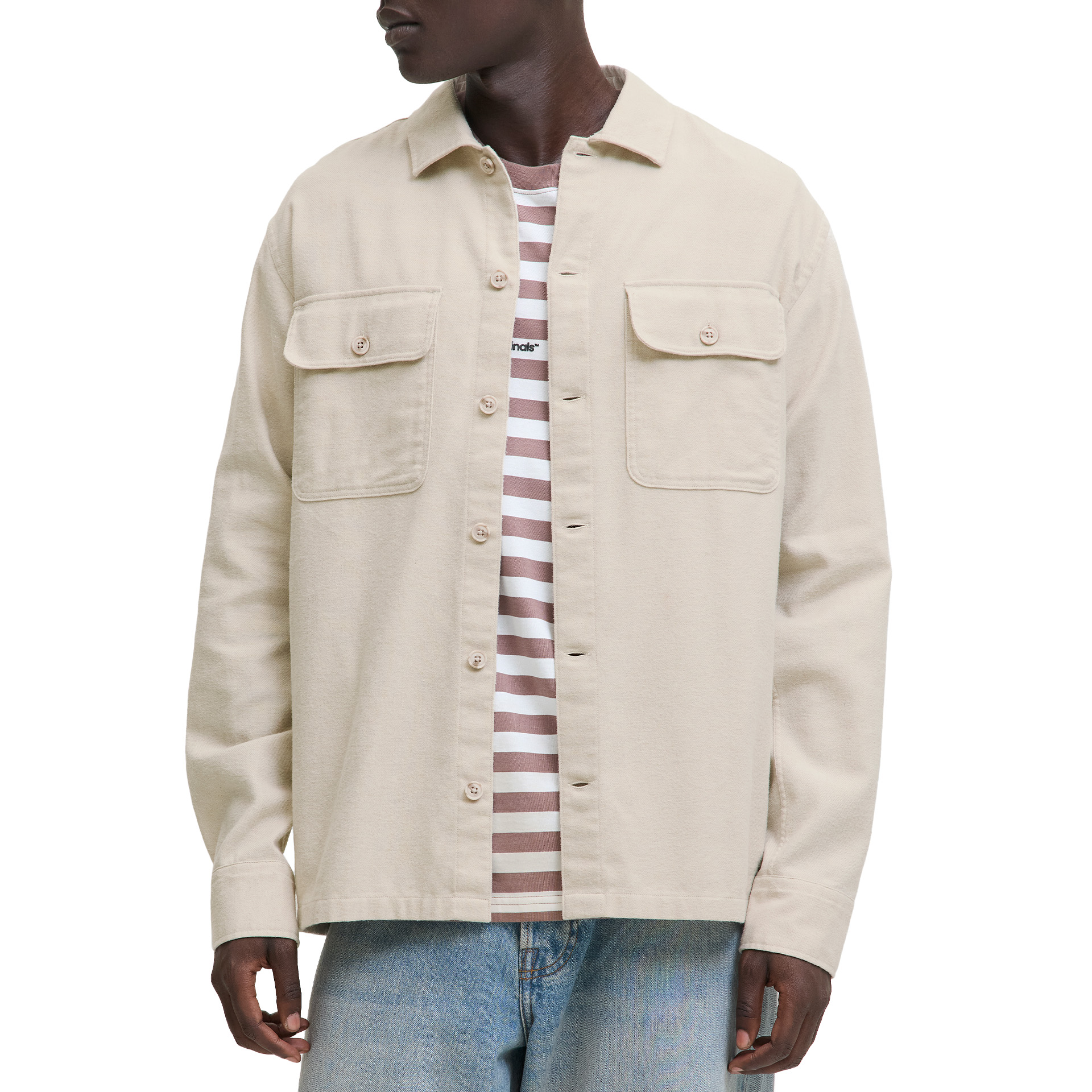 Jack & Jones Camisa Jjecharge Overshirt Ls Moonbeam