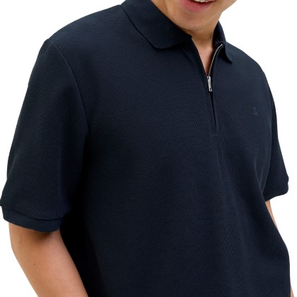 Jack & Jones Polo Jjeaustin Zip Navy Blazer Classic