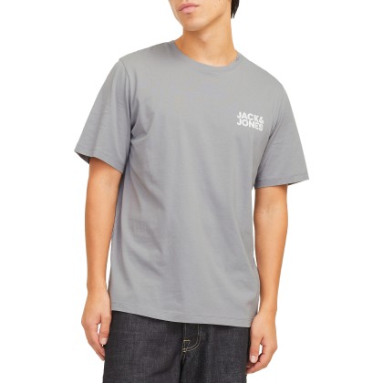 Jack & Jones T-shirt Jjecorp Logo O-neck Ultimate Grey Small Print