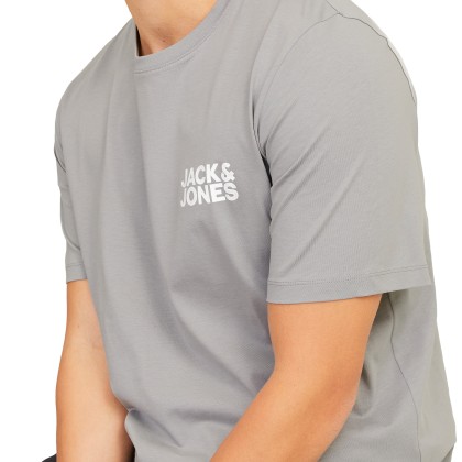 Jack & Jones T-shirt Jjecorp Logo O-neck Ultimate Grey Small Print