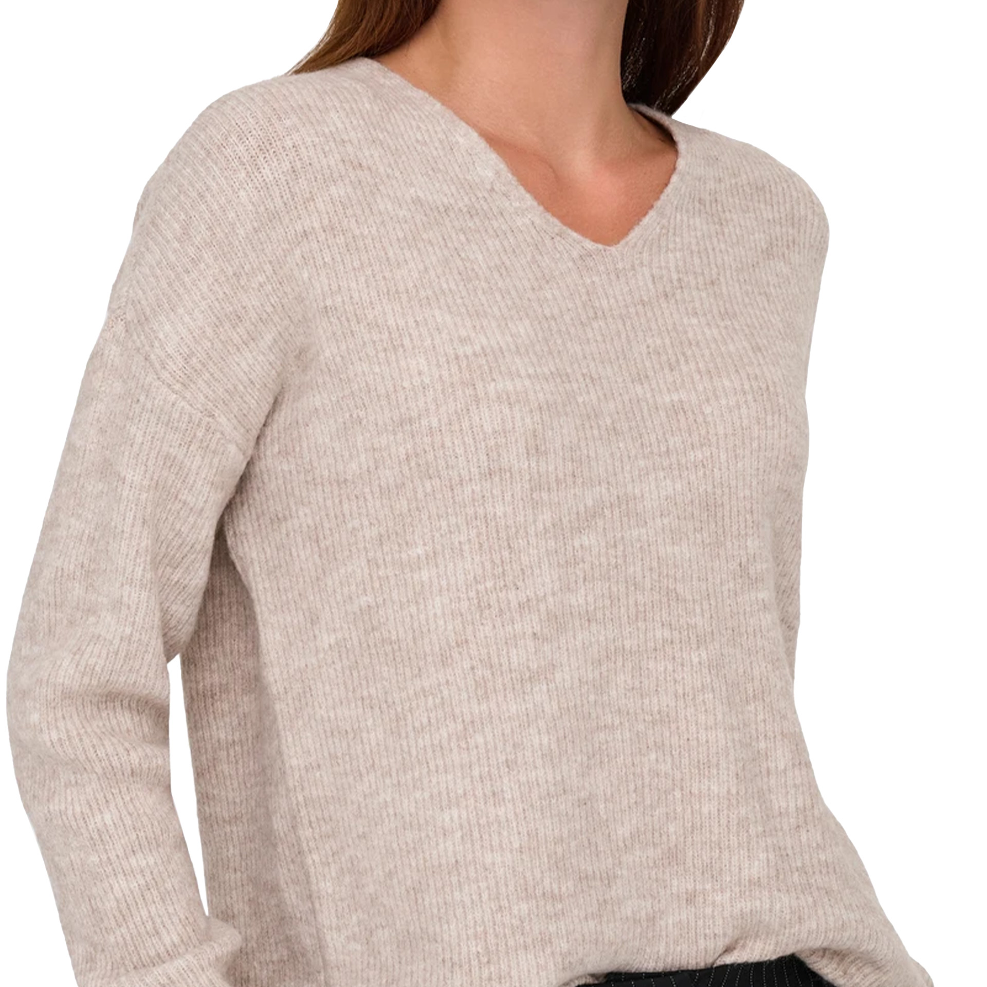 Only Camisola Camilla V-neck Pumice Stone Melange