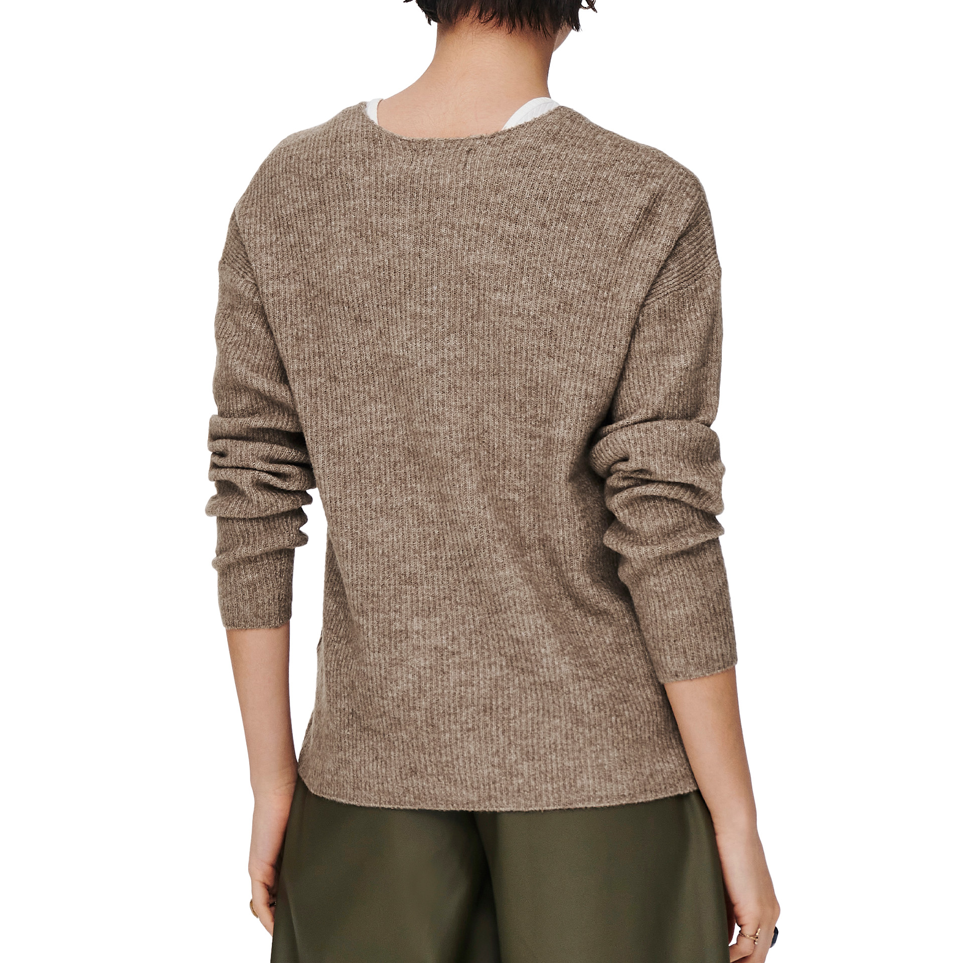 Only Camisola Camilla V-neck Caribou Melange