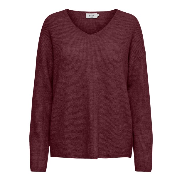 Only Camisola Camilla V-neck Port Royale Melange
