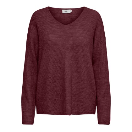 Only Camisola Camilla V-neck Port Royale Melange