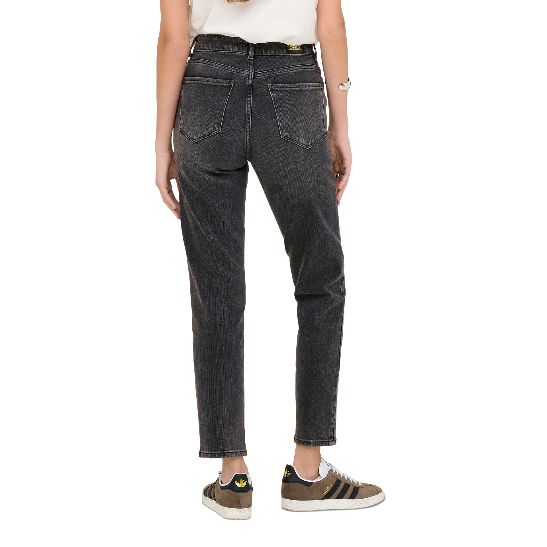 Only Calça Emily Stretch Dark Grey Denim
