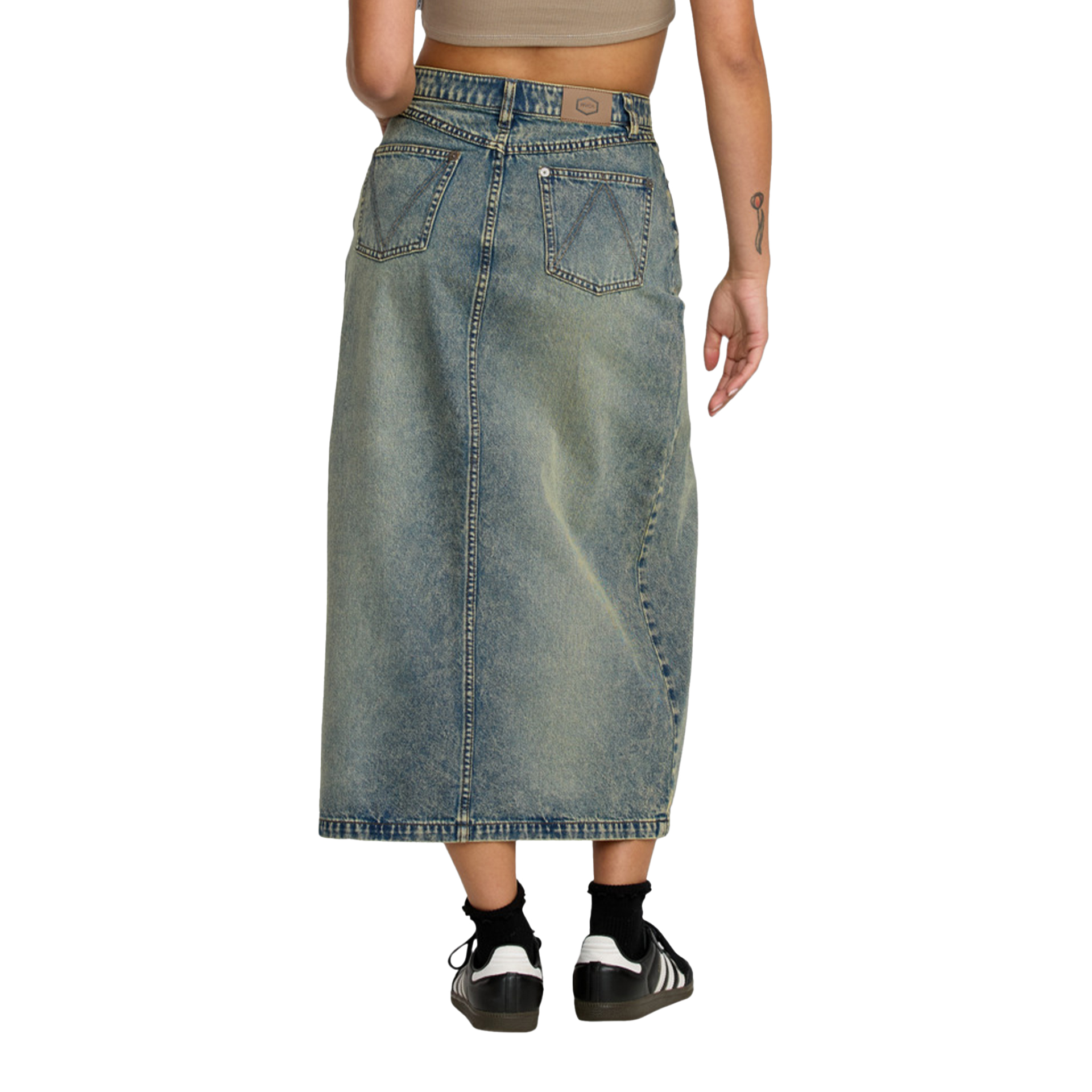 Rvca Saia Midi Denim Dusty Blue Wash