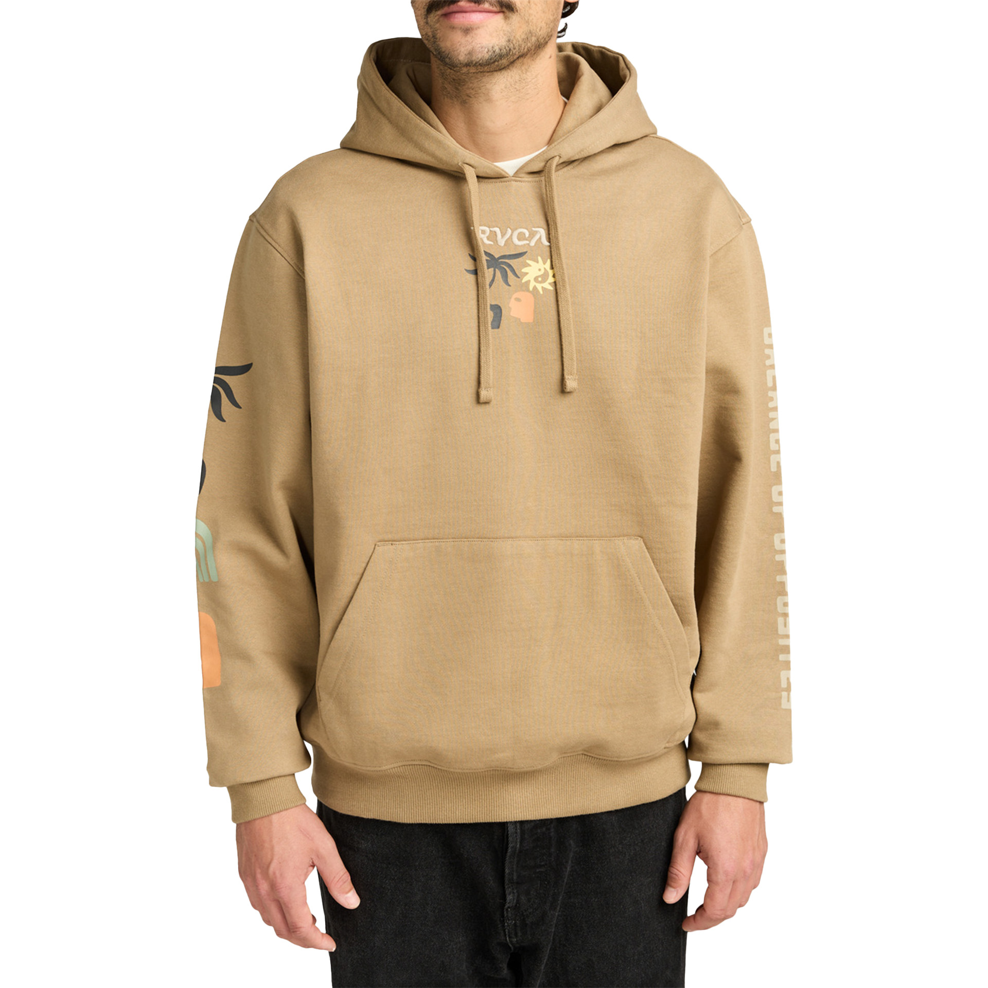 Rvca Sweat Capuz Deep Think Coyote